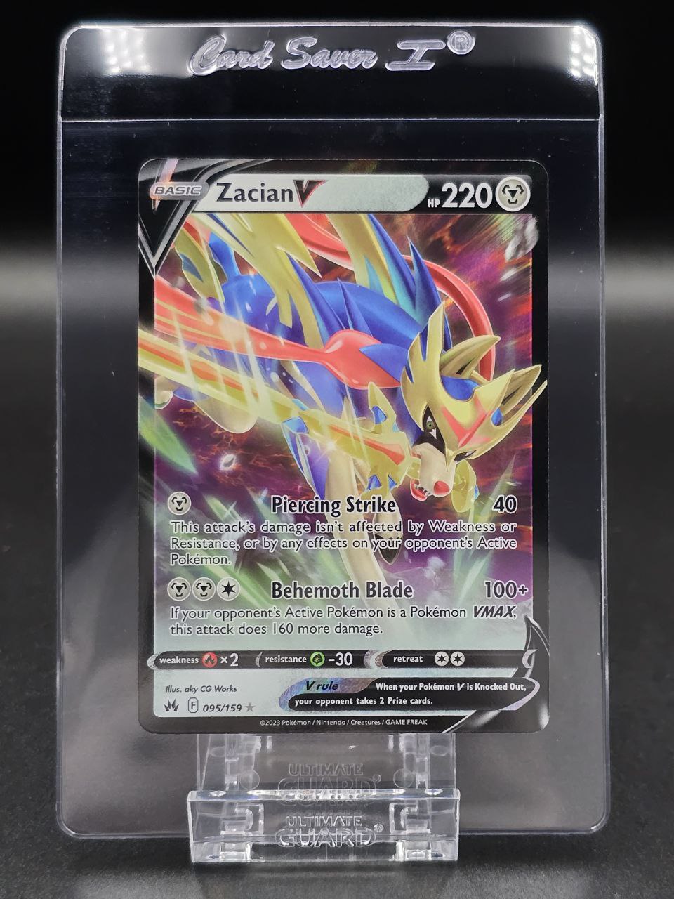 Zacian V #95 Crown Zenith NM / 🇬🇧