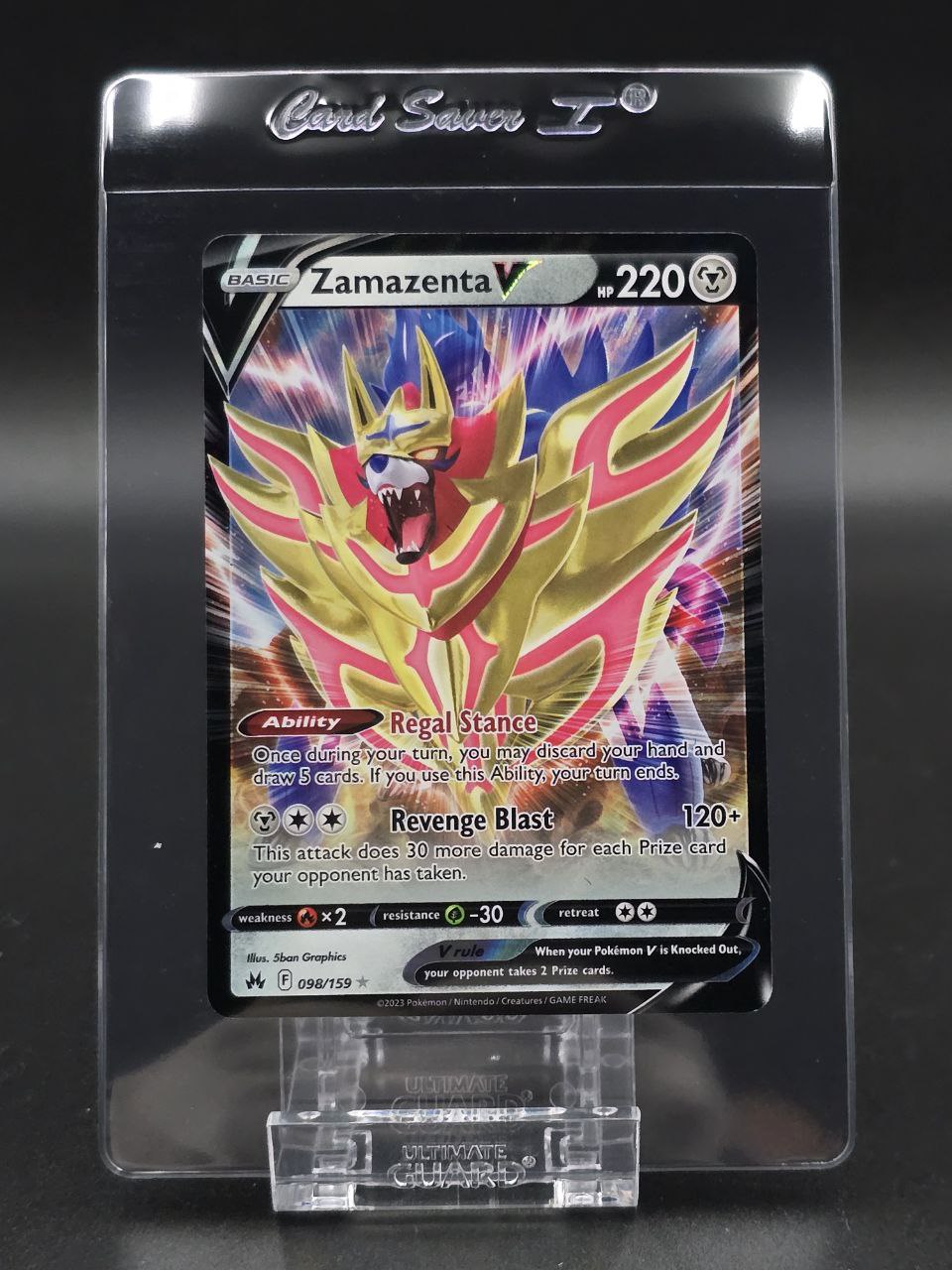 Zamazenta V #98 Crown Zenith NM / 🇬🇧
