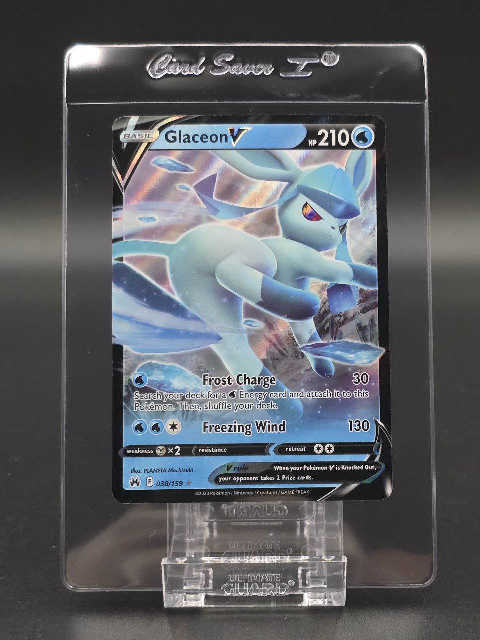 Glaceon V #38 Crown Zenith NM / 🇬🇧