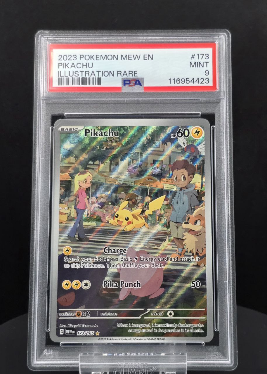Pikachu #173 Scarlet & Violet 151 MEW PSA 9 / 🇬🇧