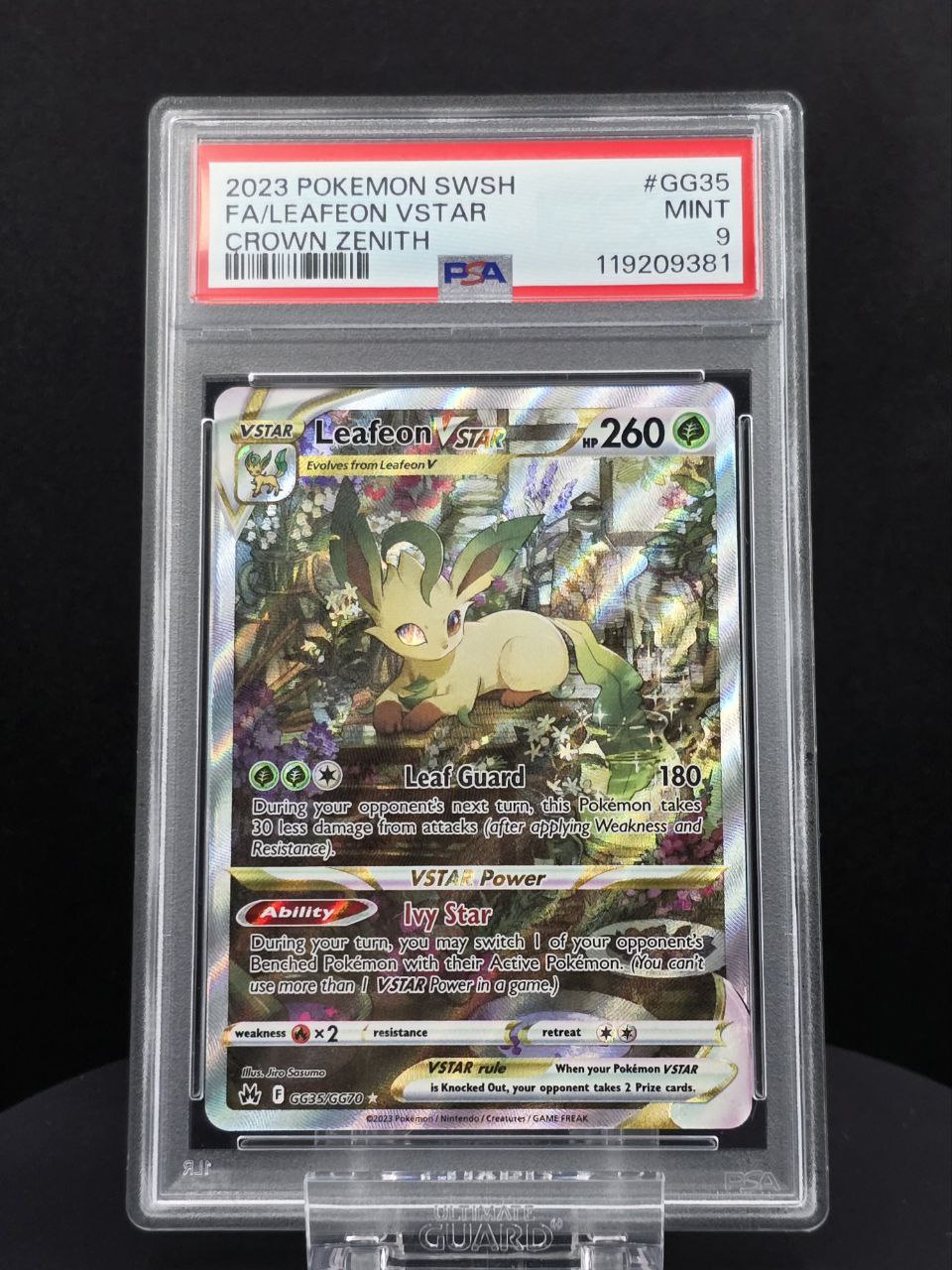 Leafeon VSTAR #GG35 Crown Zenith PSA 9 / 🇬🇧