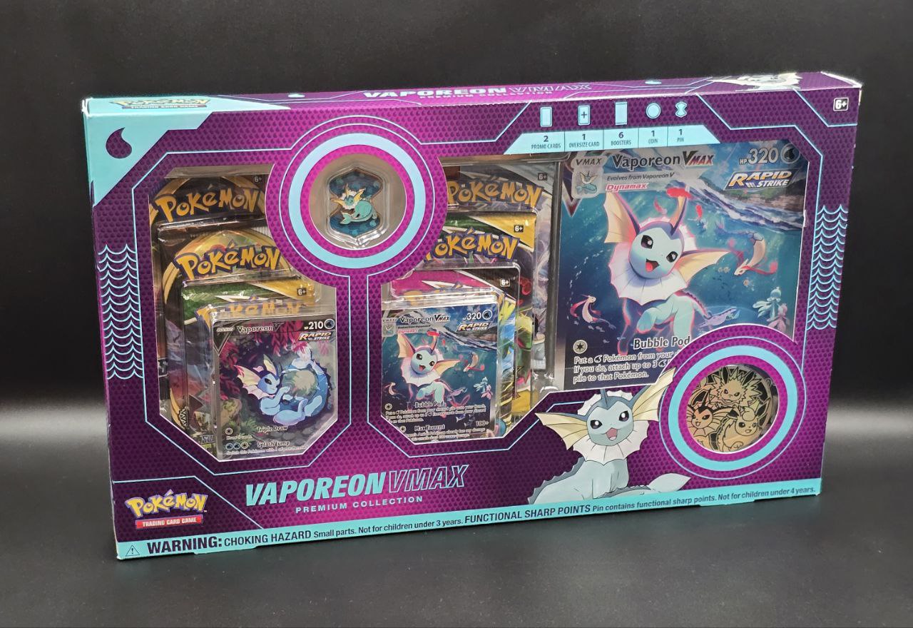 1 x Vaporeon VMAX Premium Collection box (First Print) / 🇬🇧