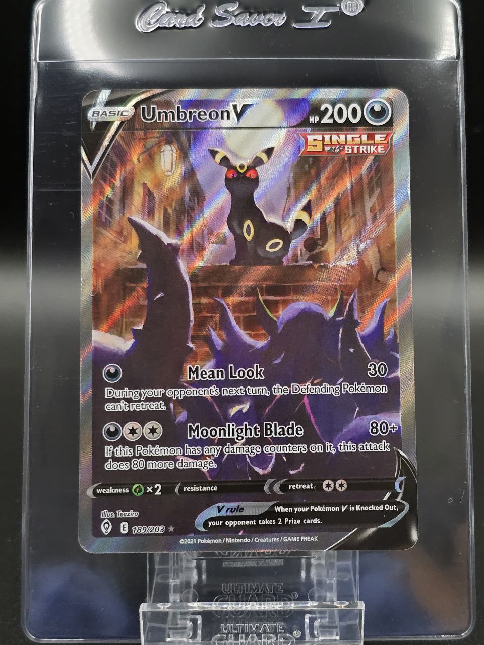 Umbreon V #189 Evolving Skies NM / 🇬🇧