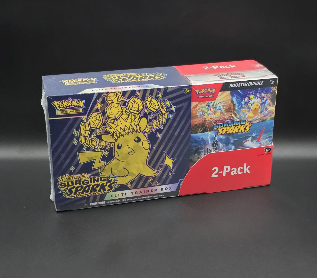 1x Surging Sparks Elite Trainer Box (2 Packs ETB+Bundles) / 🇬🇧