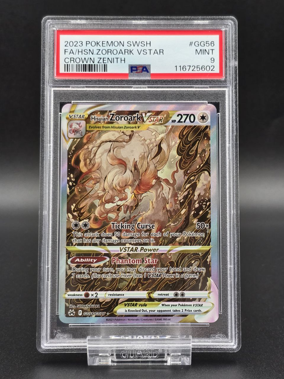 Hisuian Zoroark VSTAR #GG56 Crown Zenith PSA 9 / 🇬🇧
