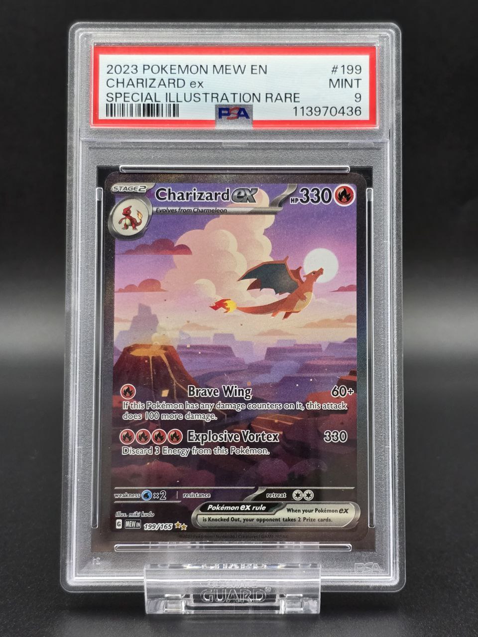Charizard ex #199 Scarlet & Violet 151 MEW PSA 9 / 🇬🇧