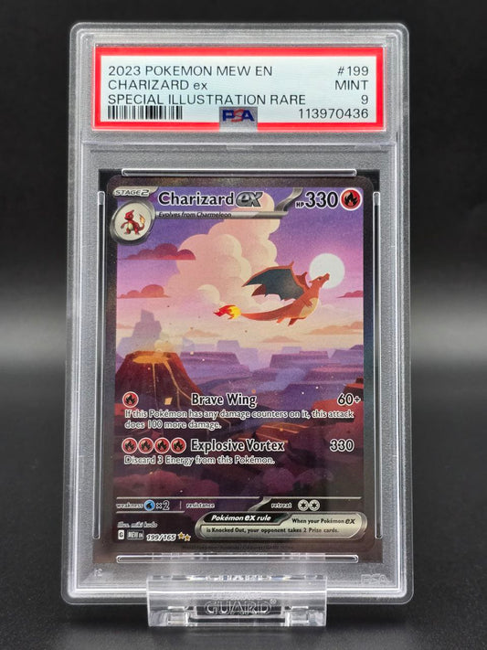 Charizard ex #199 Scarlet & Violet 151 MEW PSA 9 / 🇬🇧