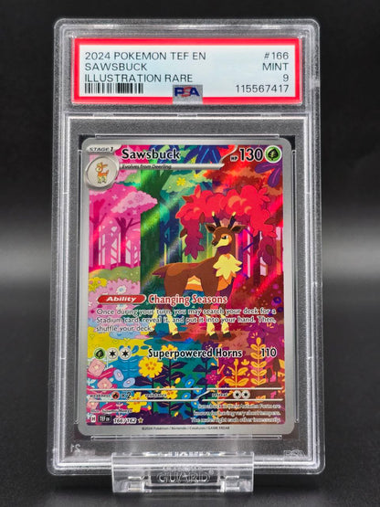 Sawsbuck #166 Temporal Forces TEF PSA 9 / 🇬🇧