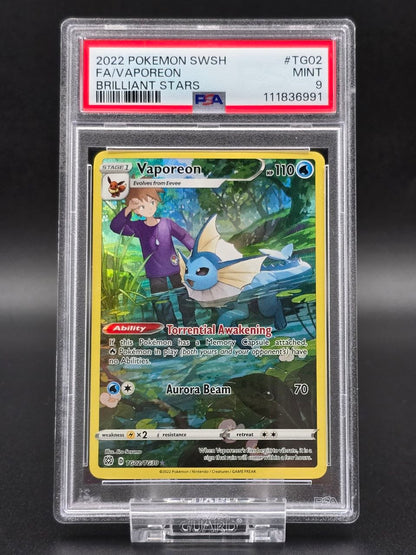 Vaporeon #TG02 Brilliant Stars PSA 9 / 🇬🇧