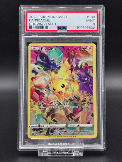 Pikachu #160 Crown Zenith PSA 9 / 🇬🇧