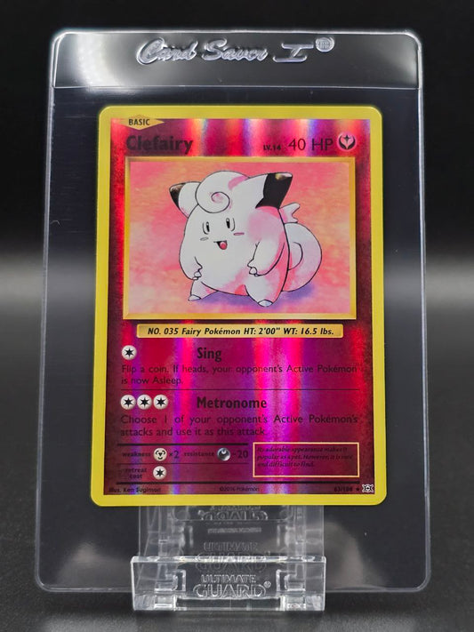 Clefairy [Reverse Holo] #63 XY Evolutions NM / 🇬🇧