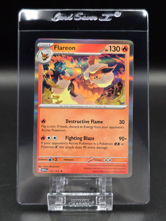 Flareon [Holo] #136 Scarlet & Violet 151 MEW NM / 🇬🇧