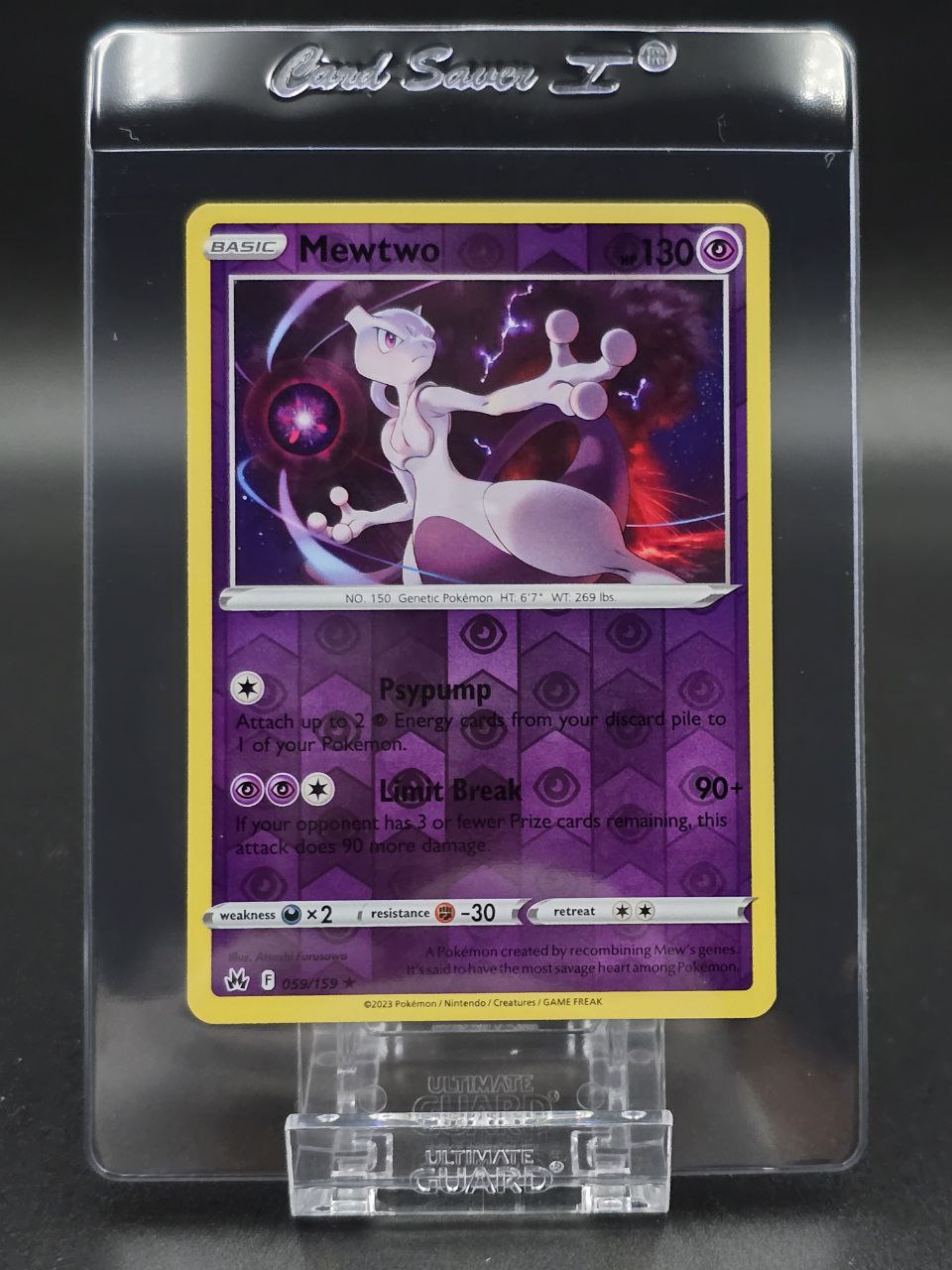Mewtwo [Reverse Holo] #59 Crown Zenith NM / 🇬🇧