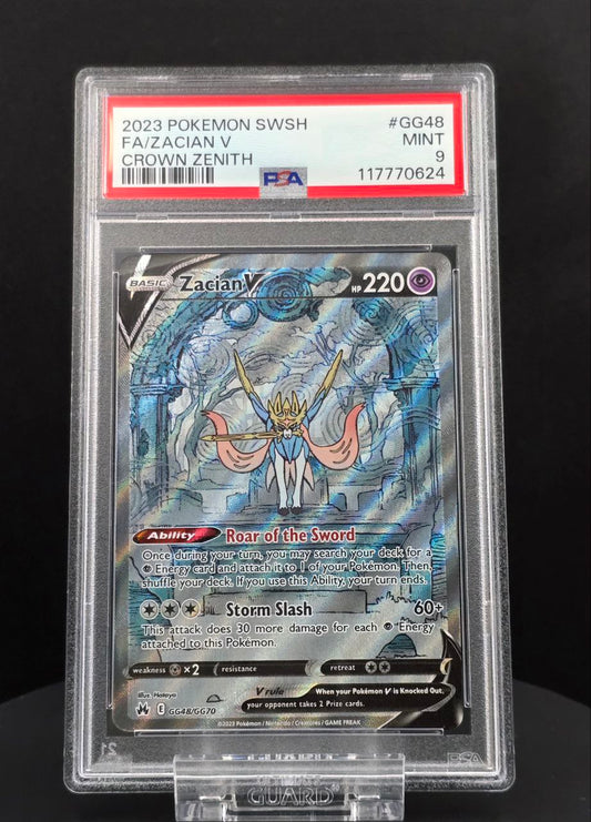 Zacian V #GG48 Crown Zenith PSA 9 / 🇬🇧