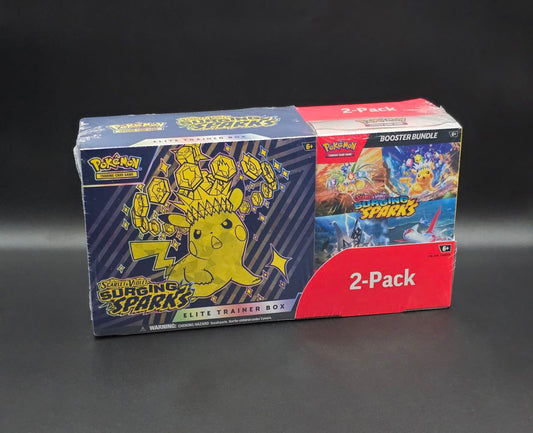 1x Surging Sparks Elite Trainer Box (2 Packs ETB+Bundles) / 🇬🇧